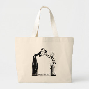Bolso De Tela Gigante Flapper Art Deco Pareja traviesa pero bonito Tote