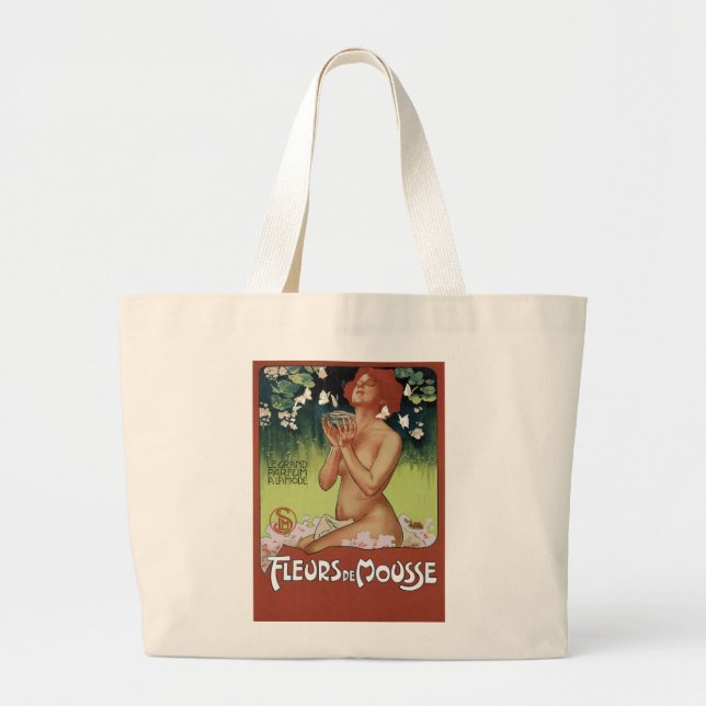 Bolso De Tela Gigante Fleurs de Mousse (Frente)