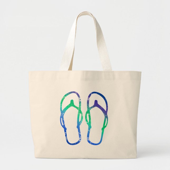 Bolso De Tela Gigante Flips-flopes (Frente)