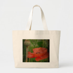 Bolso De Tela Gigante Flor de amapola