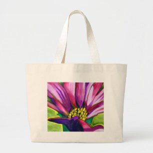 Bolso De Tela Gigante Flor de arte acuático morado de Daisy Africano