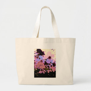 Bolso De Tela Gigante Flor de cerezo rosa