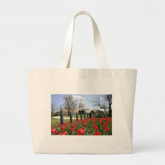 Bolso De Tela Gigante Flor de la primavera del capitolio de los E.E.U.U.