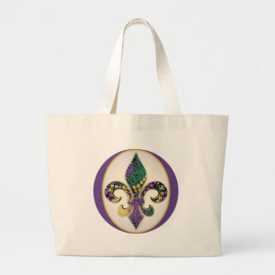 Bolso De Tela Gigante Flor de lis de la gota del carnaval