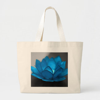 Bolso De Tela Gigante Flor de Lotus azul