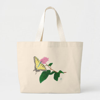 Bolso De Tela Gigante Flor de mariposa amarilla de cola de cerda de cerd