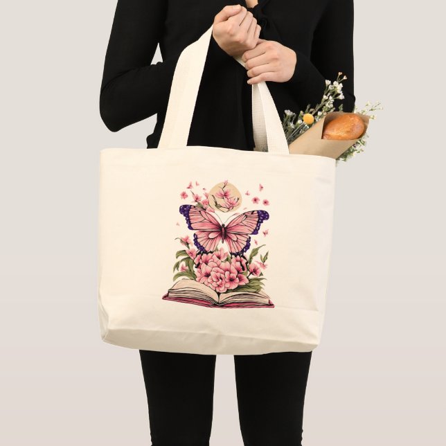 Bolso De Tela Gigante Flor de mariposa encantadora (Anverso (producto))