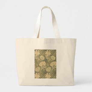 Bolso De Tela Gigante Flor de Salvia de Crisantemo de William Morris