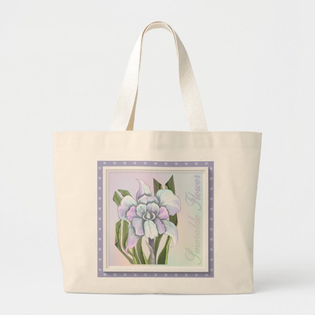Bolso De Tela Gigante Flor de Smeraldo Tote Bag (Frente)