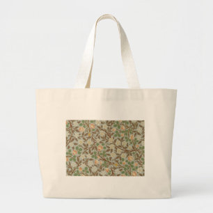 Bolso De Tela Gigante Flor de trébol botánico de William Morris