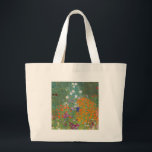 Bolso De Tela Gigante flor jardín klimt gustav cottage<br><div class="desc">Una obra de arte clásica de Gustav Klimt,  Cottage Garden,  Bauergarten,  1907,  es un acercamiento a un jardín de flores,  un cuadro de flores de colores.</div>