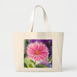 Bolso De Tela Gigante Flor morada