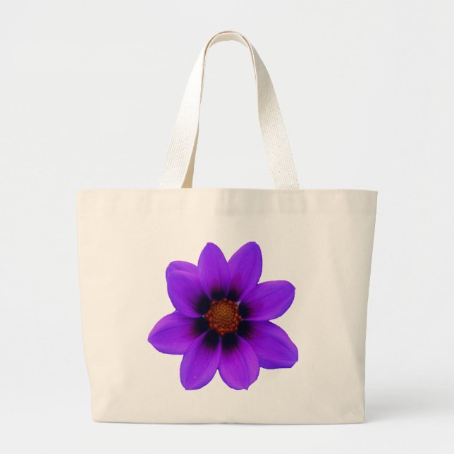 Bolso De Tela Gigante Flor morada al anochecer (Frente)