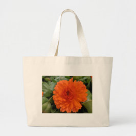 Bolso De Tela Gigante Flor naranja