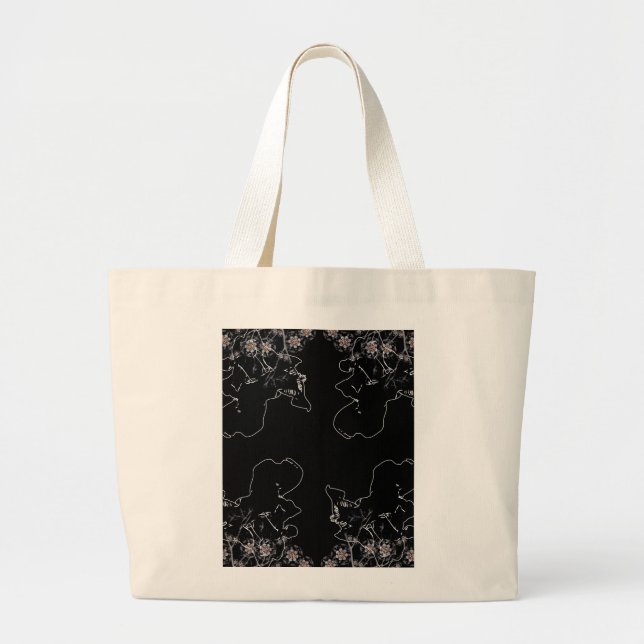 Bolso De Tela Gigante Flor nocturna (Frente)