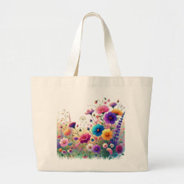 Bolso De Tela Gigante Flor silvestre Rhapsody