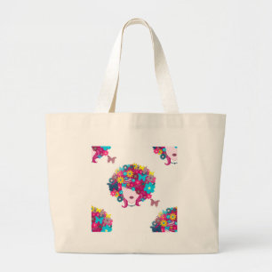 Bolso De Tela Gigante floral afro