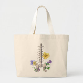 Bolso De Tela Gigante Floral Anatomy - Vertebrae, Hip Bone