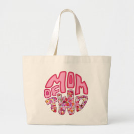 Bolso De Tela Gigante Floral Colorful Mom Of Two Kids