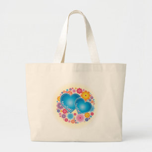 Bolso De Tela Gigante Floral de Blue Hearts