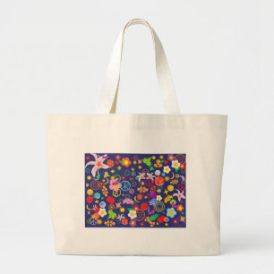 Bolso De Tela Gigante Floral de Boho