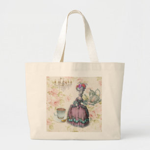 Bolso De Tela Gigante Floral francesa Paris Tea Fiesta Marie Antoinette