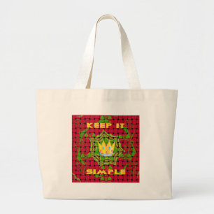 Bolso De Tela Gigante Floral Manténgalo simple