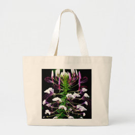 Bolso De Tela Gigante Floral púrpura de la flor de araña de Hassleriana