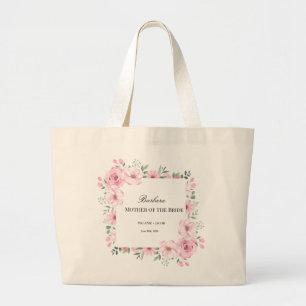 Bolso De Tela Gigante Floral Rosa Madre de la Novia