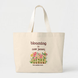 BOLSO DE TELA GIGANTE FLORALES EN EL JARDÍN ALGODÓN FLORAL PRIMAVERA PLA