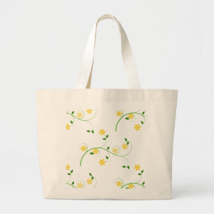 Bolso De Tela Gigante Florecimiento y flores