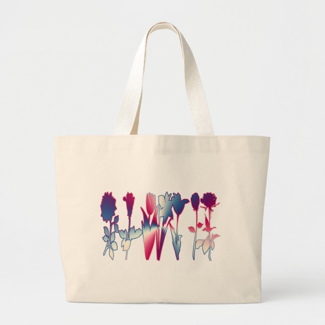 Bolso De Tela Gigante Flores (Frente)
