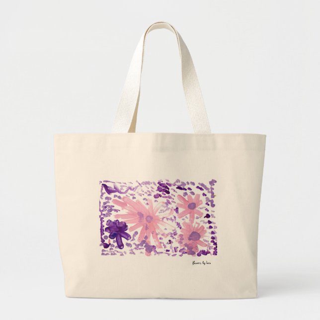 Bolso De Tela Gigante Flores (Frente)