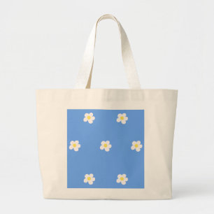 Bolso De Tela Gigante Flores blancas sobre fondo de lagarto