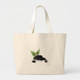 Bolso De Tela Gigante Flores de Blackberries pintura acuarela