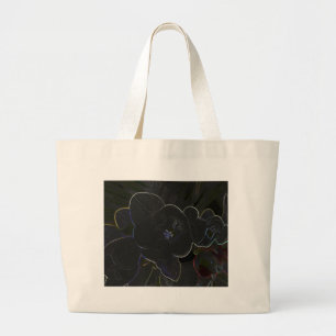 Bolso De Tela Gigante flores de freesia delineadas