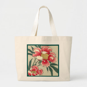 Bolso De Tela Gigante Flores de Peony antiguas