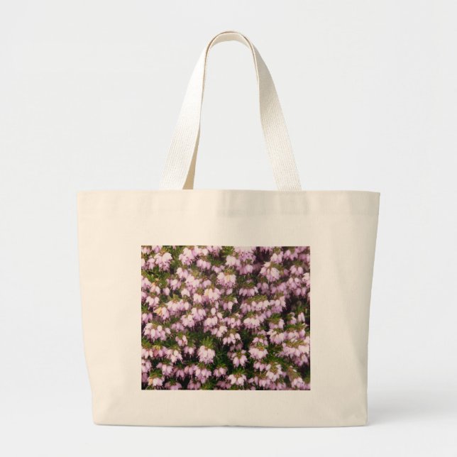 Bolso De Tela Gigante Flores moradas de Heather (Frente)