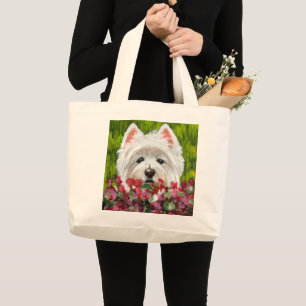 Bolso De Tela Gigante Flores occidentales y rosas