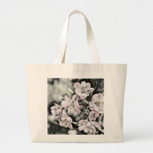 Flores rosas antiguas en una rama