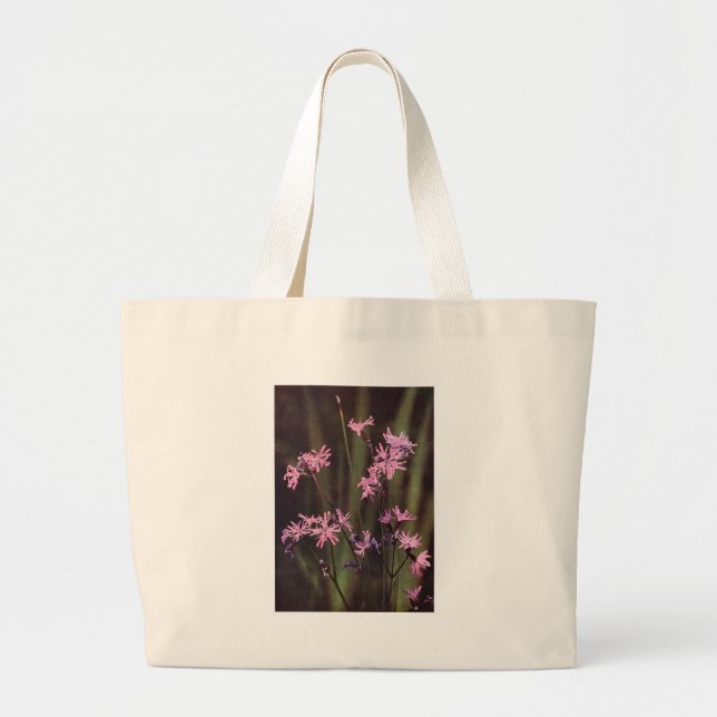 Bolso De Tela Gigante Flores silvestres: Robin rabioso (Frente)