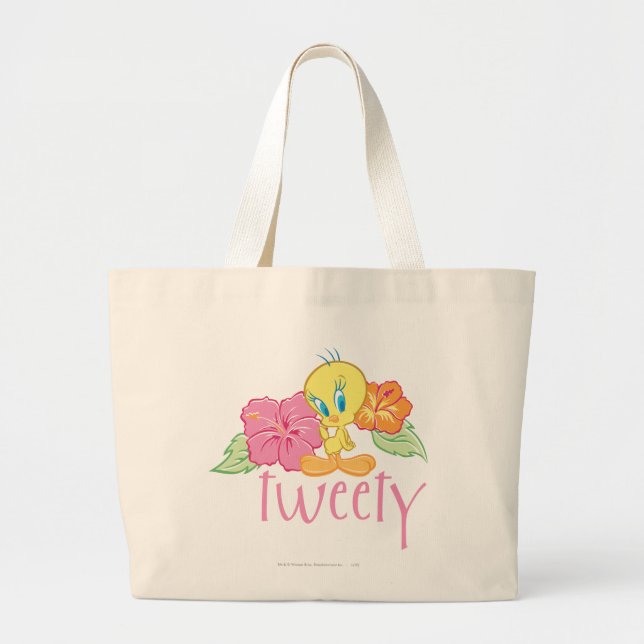 Bolso De Tela Gigante Flores tropicales TWEETY™ (Frente)