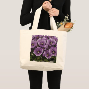 Bolso De Tela Gigante Flores Violetas Elegantes Bodas LGBTQ Señora & Señ