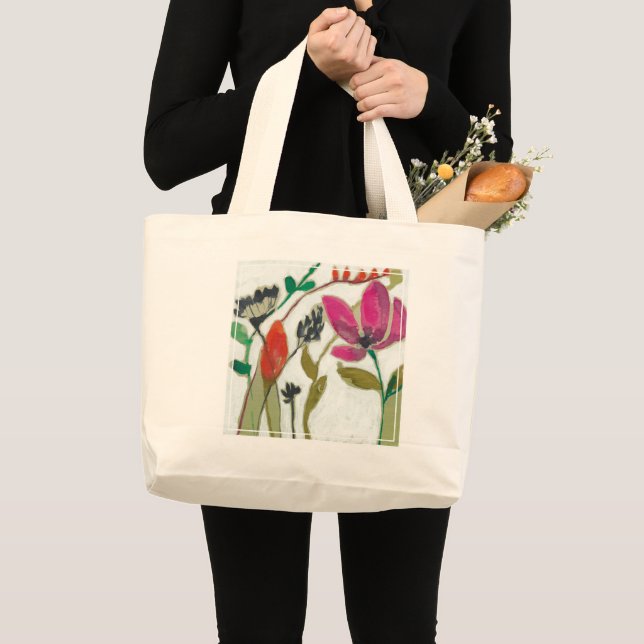 Bolso De Tela Gigante Flores Vivid (Anverso (producto))