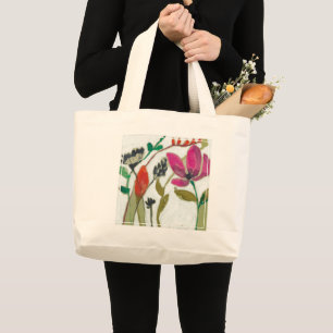 Bolso De Tela Gigante Flores vívidas