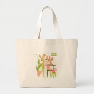 Bolso De Tela Gigante Florist-Peach
