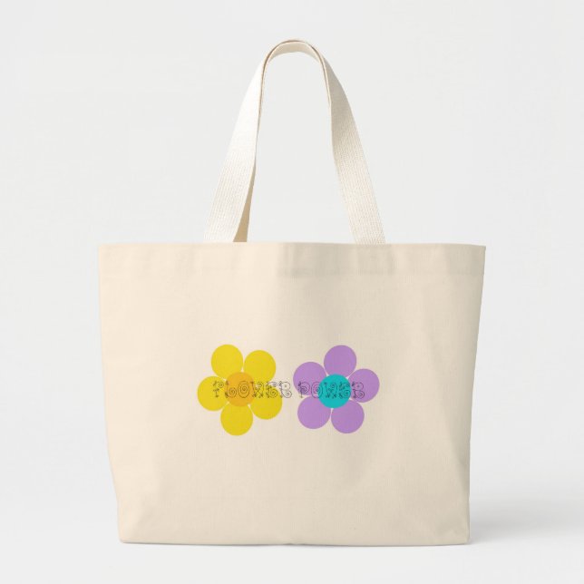 Bolso De Tela Gigante Flower power (Frente)