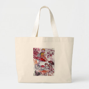 Bolso De Tela Gigante FOLLETO MÁGICO DE HABITACIONES Fantasía floral bla