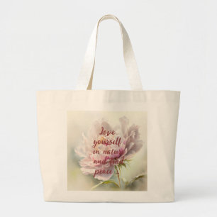 Bolso De Tela Gigante Fondo floral. Florecimiento de primavera
