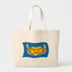 Bolso De Tela Gigante Fort Peck Assiniboine Flag Tote Bag